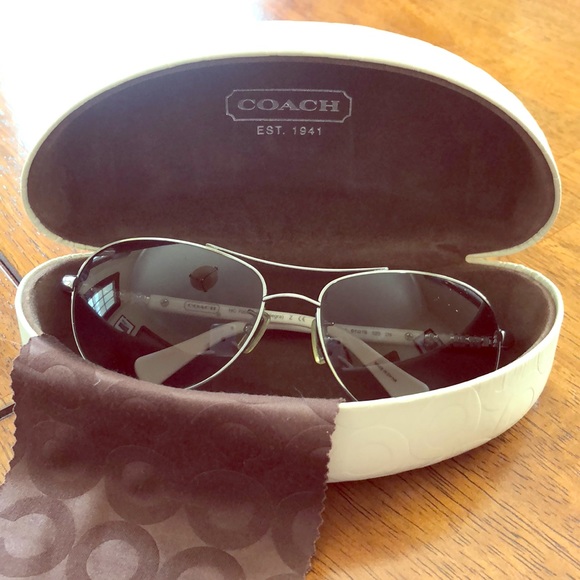 coach sunglasses white frame